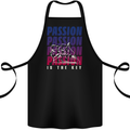 Motorcycle Passion Is the Key Biker Cotton Apron 100% Organic Black