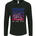 Motorcycle Passion Is the Key Biker Mens Long Sleeve T-Shirt Black