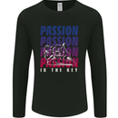 Motorcycle Passion Is the Key Biker Mens Long Sleeve T-Shirt Black