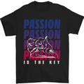 Motorcycle Passion Is the Key Biker Mens T-Shirt Cotton Gildan Black