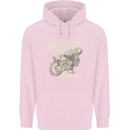 Motorcycle Racing Biker Skull Motorbike Childrens Kids Hoodie Light Pink