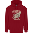 Motorcycle Racing Biker Skull Motorbike Childrens Kids Hoodie Red