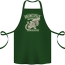 Motorcycle Racing Biker Skull Motorbike Cotton Apron 100% Organic Forest Green