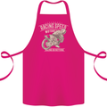 Motorcycle Racing Biker Skull Motorbike Cotton Apron 100% Organic Pink
