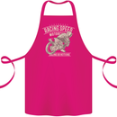 Motorcycle Racing Biker Skull Motorbike Cotton Apron 100% Organic Pink