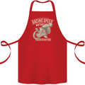 Motorcycle Racing Biker Skull Motorbike Cotton Apron 100% Organic Red
