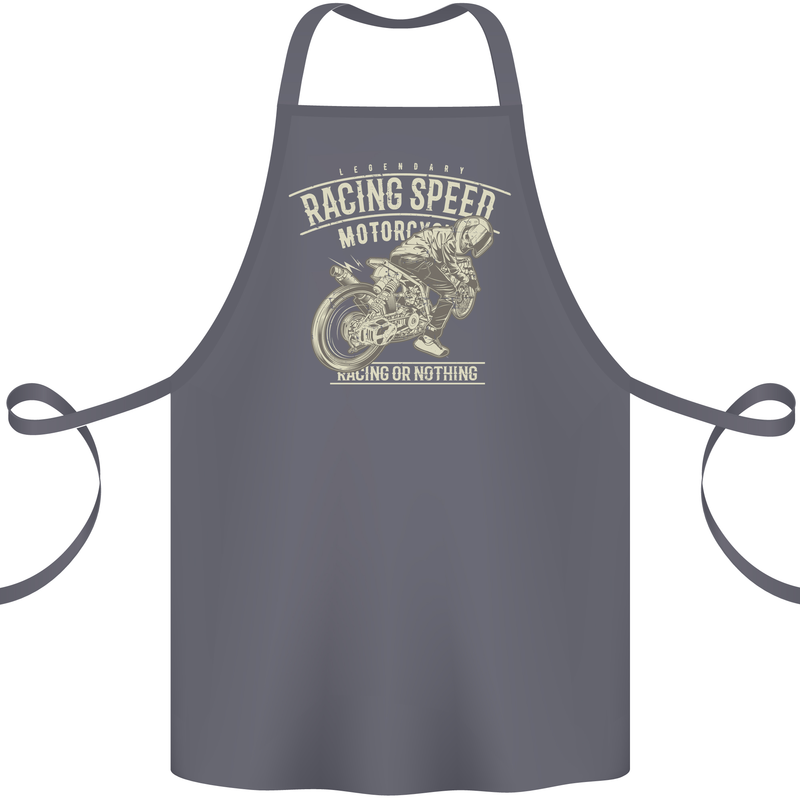 Motorcycle Racing Biker Skull Motorbike Cotton Apron 100% Organic Steel