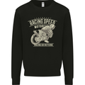 Motorcycle Racing Biker Skull Motorbike Kids Sweatshirt Jumper Black
