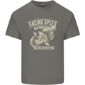 Motorcycle Racing Biker Skull Motorbike Kids T-Shirt Childrens Charcoal