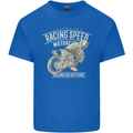 Motorcycle Racing Biker Skull Motorbike Kids T-Shirt Childrens Royal Blue