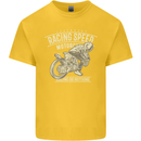 Motorcycle Racing Biker Skull Motorbike Kids T-Shirt Childrens Yellow