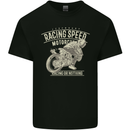 Motorcycle Racing Biker Skull Motorbike Mens Cotton T-Shirt Tee Top Black