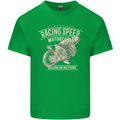 Motorcycle Racing Biker Skull Motorbike Mens Cotton T-Shirt Tee Top Irish Green