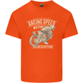 Motorcycle Racing Biker Skull Motorbike Mens Cotton T-Shirt Tee Top Orange