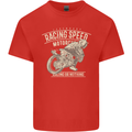 Motorcycle Racing Biker Skull Motorbike Mens Cotton T-Shirt Tee Top Red