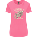 Motorcycle Racing Biker Skull Motorbike Womens Wider Cut T-Shirt Azalea