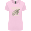 Motorcycle Racing Biker Skull Motorbike Womens Wider Cut T-Shirt Light Pink