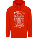 Motorcycle Repair Motorbike Biker Childrens Kids Hoodie Bright Red