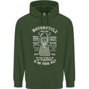 Motorcycle Repair Motorbike Biker Childrens Kids Hoodie Forest Green