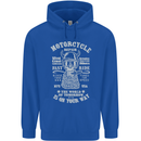 Motorcycle Repair Motorbike Biker Childrens Kids Hoodie Royal Blue