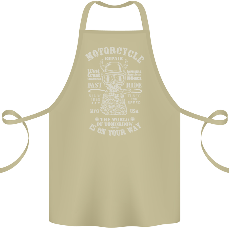 Motorcycle Repair Motorbike Biker Cotton Apron 100% Organic Khaki