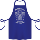 Motorcycle Repair Motorbike Biker Cotton Apron 100% Organic Royal Blue