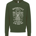 Motorcycle Repair Motorbike Biker Kids Sweatshirt Jumper Forest Green
