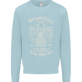 Motorcycle Repair Motorbike Biker Kids Sweatshirt Jumper Light Blue