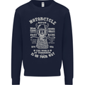 Motorcycle Repair Motorbike Biker Kids Sweatshirt Jumper Navy Blue