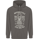 Motorcycle Repair Motorbike Biker Mens 80% Cotton Hoodie Charcoal