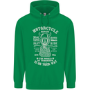 Motorcycle Repair Motorbike Biker Mens 80% Cotton Hoodie Irish Green