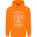 Motorcycle Repair Motorbike Biker Mens 80% Cotton Hoodie Orange