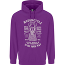 Motorcycle Repair Motorbike Biker Mens 80% Cotton Hoodie Purple