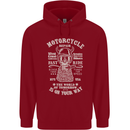 Motorcycle Repair Motorbike Biker Mens 80% Cotton Hoodie Red