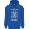 Motorcycle Repair Motorbike Biker Mens 80% Cotton Hoodie Royal Blue