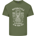 Motorcycle Repair Motorbike Biker Mens Cotton T-Shirt Tee Top Military Green