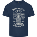 Motorcycle Repair Motorbike Biker Mens Cotton T-Shirt Tee Top Navy Blue