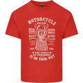Motorcycle Repair Motorbike Biker Mens Cotton T-Shirt Tee Top Red