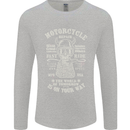 Motorcycle Repair Motorbike Biker Mens Long Sleeve T-Shirt Sports Grey