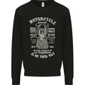 Motorcycle Repair Motorbike Biker Mens Sweatshirt Jumper Black