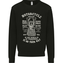 Motorcycle Repair Motorbike Biker Mens Sweatshirt Jumper Black