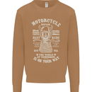 Motorcycle Repair Motorbike Biker Mens Sweatshirt Jumper Caramel Latte