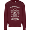 Motorcycle Repair Motorbike Biker Mens Sweatshirt Jumper Maroon