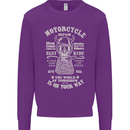 Motorcycle Repair Motorbike Biker Mens Sweatshirt Jumper Purple