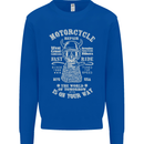 Motorcycle Repair Motorbike Biker Mens Sweatshirt Jumper Royal Blue