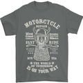 Motorcycle Repair Motorbike Biker Mens T-Shirt Cotton Gildan Charcoal