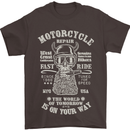 Motorcycle Repair Motorbike Biker Mens T-Shirt Cotton Gildan Dark Chocolate