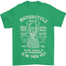 Motorcycle Repair Motorbike Biker Mens T-Shirt Cotton Gildan Irish Green