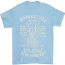 Motorcycle Repair Motorbike Biker Mens T-Shirt Cotton Gildan Light Blue