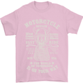 Motorcycle Repair Motorbike Biker Mens T-Shirt Cotton Gildan Light Pink